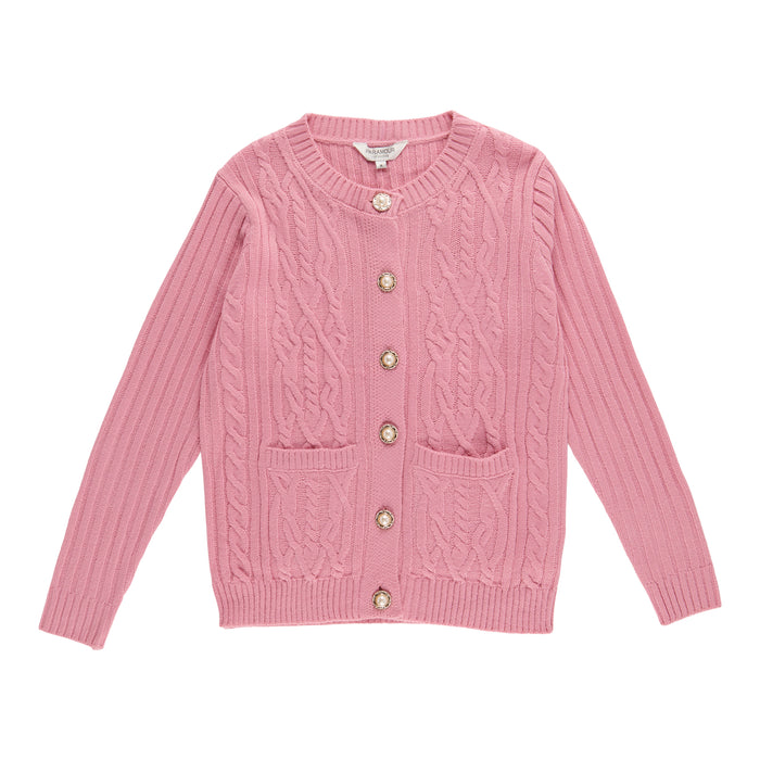Cardigan torsadé à manches longues pour femmes
