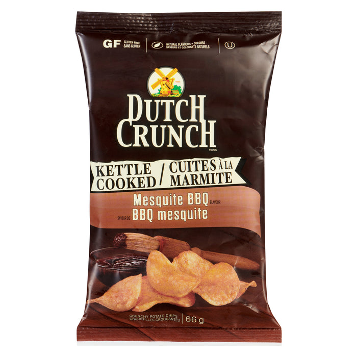 Dutch Crunch Crunchy Potato Chips Mesquite BBQ Flavour, 66-g