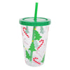 Gobelet avec paille des Fêtes Giant Value, 20 oz