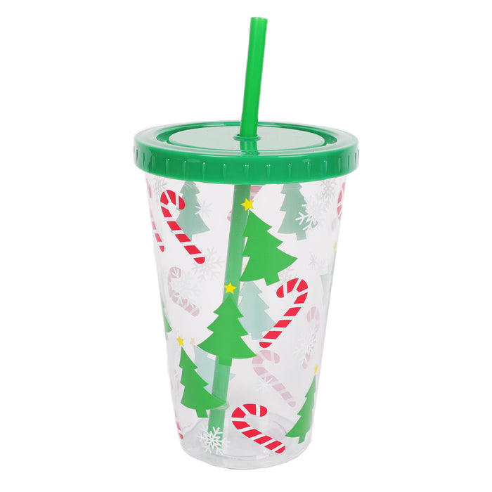 Gobelet avec paille des Fêtes Giant Value, 20 oz
