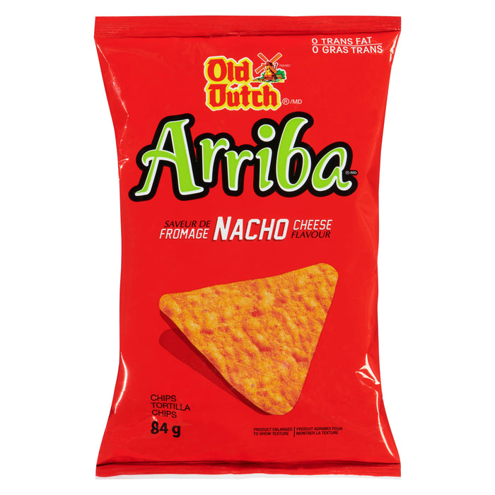 Old Dutch Arriba Tortilla Chips Nacho Cheese, 84 g