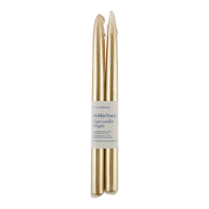 Debbie Travis® Tapered Candle Set, 11-in, 2 Pack