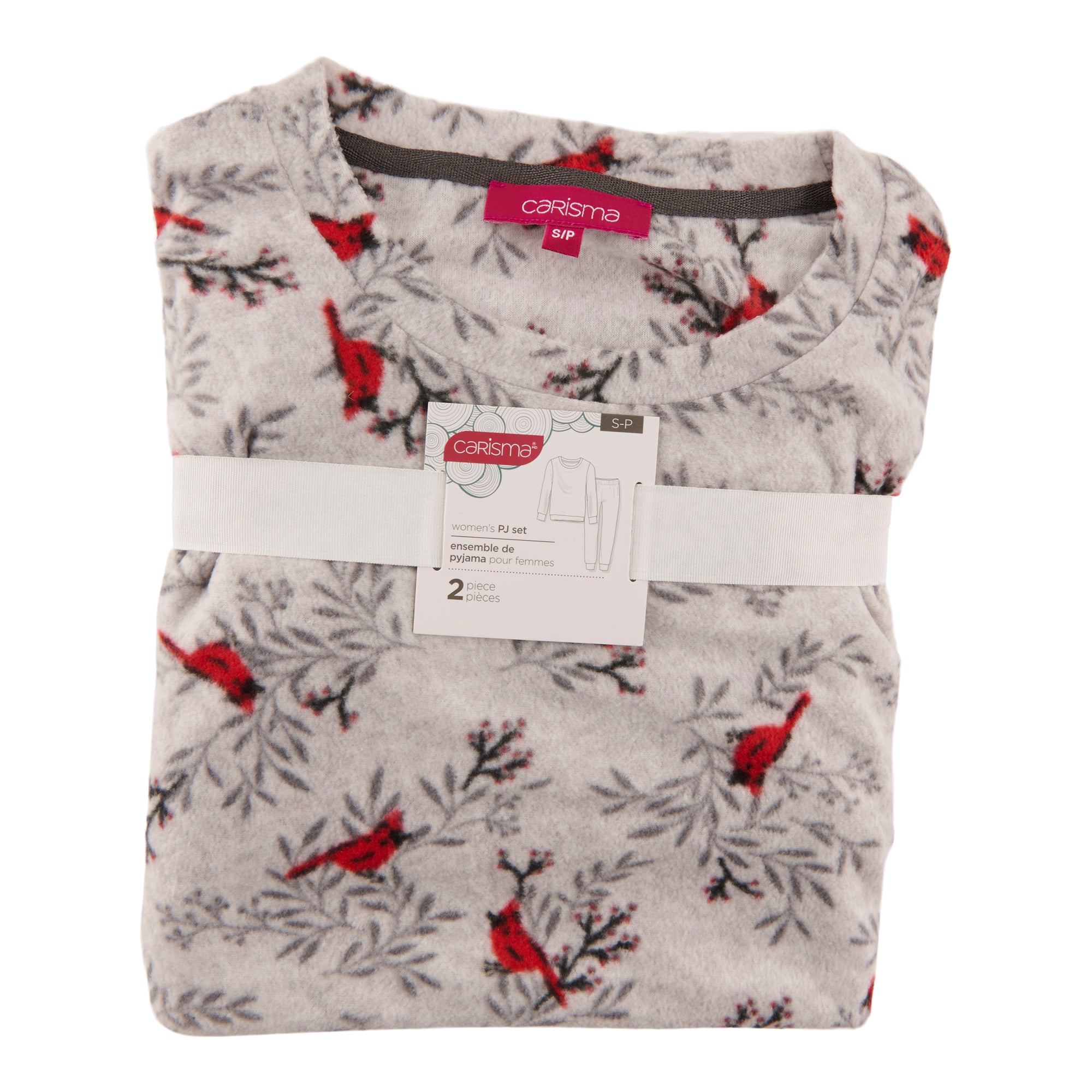 Carisma Women's Micropolar PJ Set, 2Piece Giant Tiger