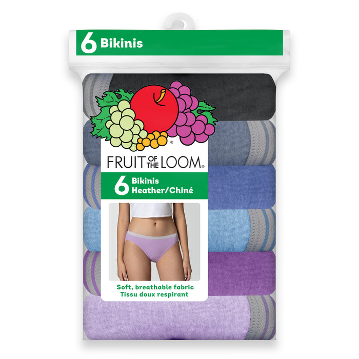Fruit of the Loom Women's Size 5 Bikini Underwear, 6-Pack