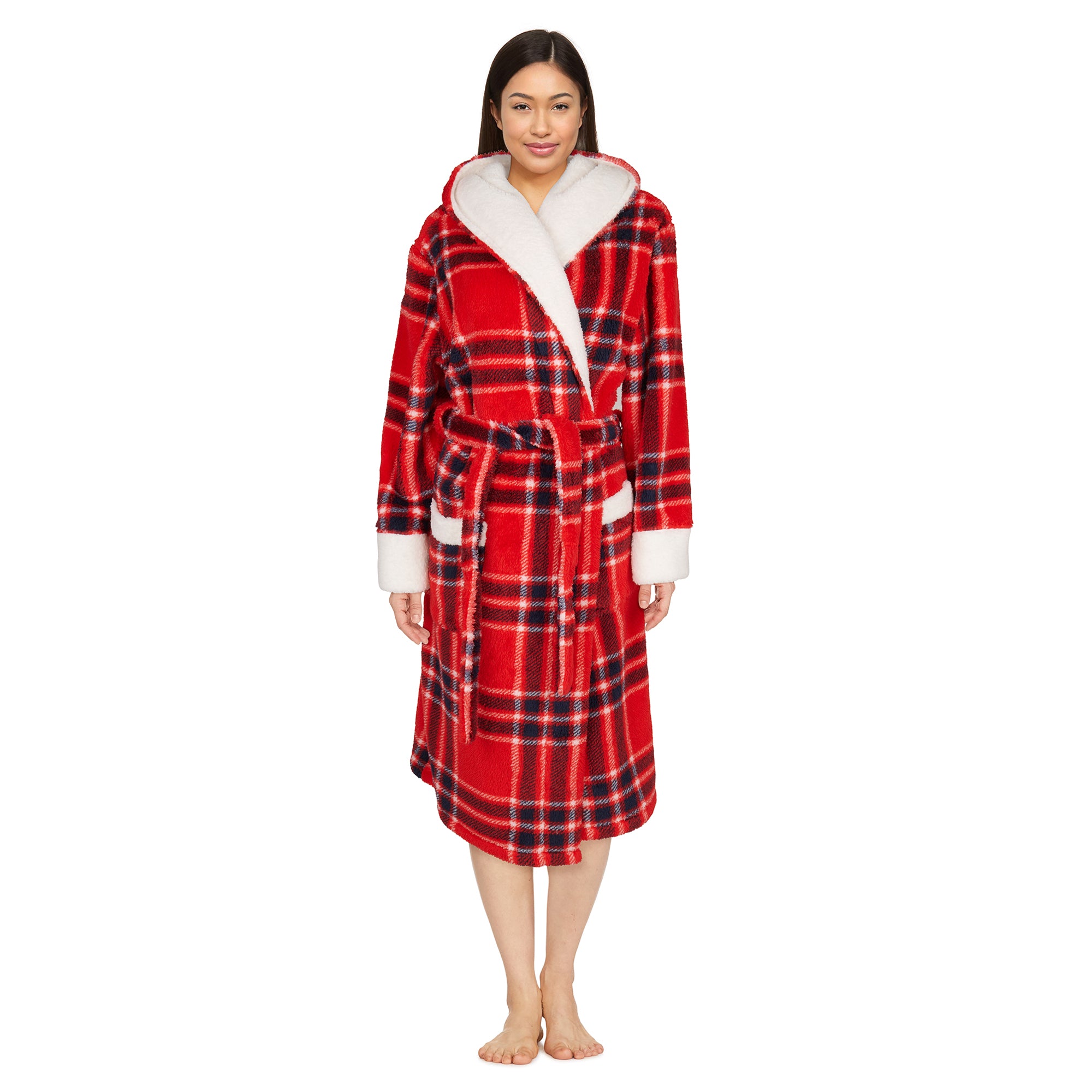 Carisma Women's Long Hooded Sherpa Robe – Giant Tiger