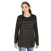 mySTYLE Women's Striped Cowl Neck Sweater