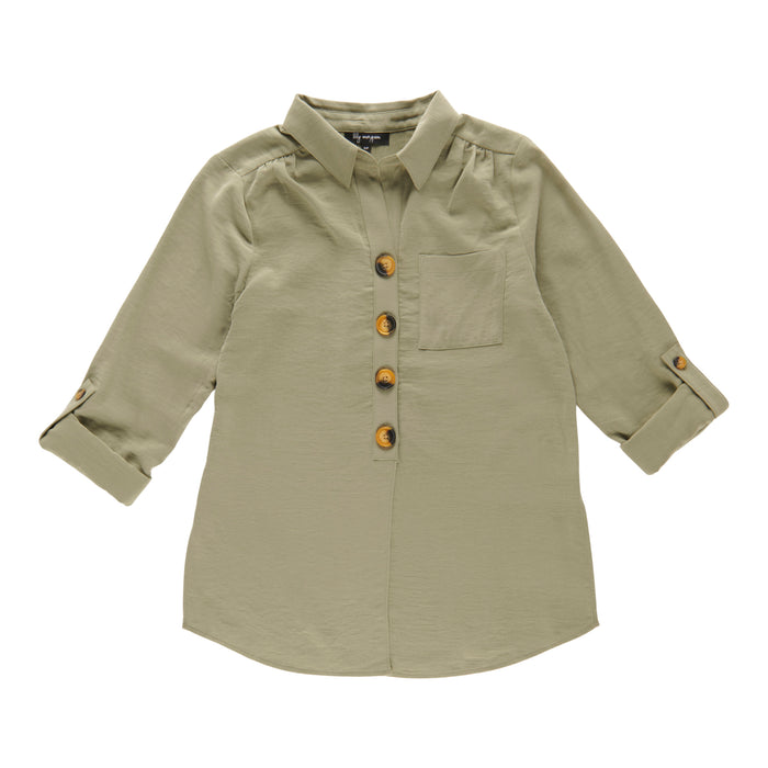 lily morgan Women's Big Button Blouse