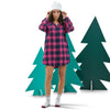 Women's Collared Long Sleeve Flannel Sleepshirt