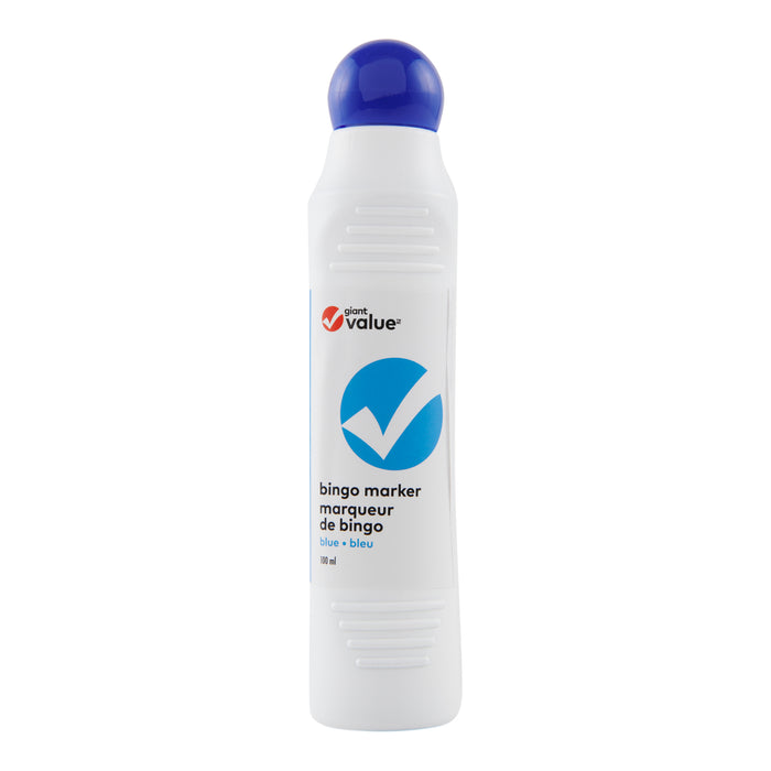 Giant Value Bingo Marker, Blue, 100-ml.