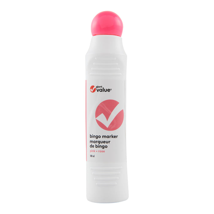 Giant Value Bingo Marker, Pink, 100-ml.