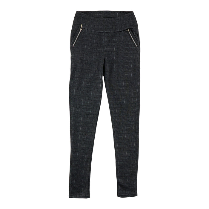 Pantalon en tricot imprimé d’aspect néoprène avec fermeture à glissière lily morgan pour femmes