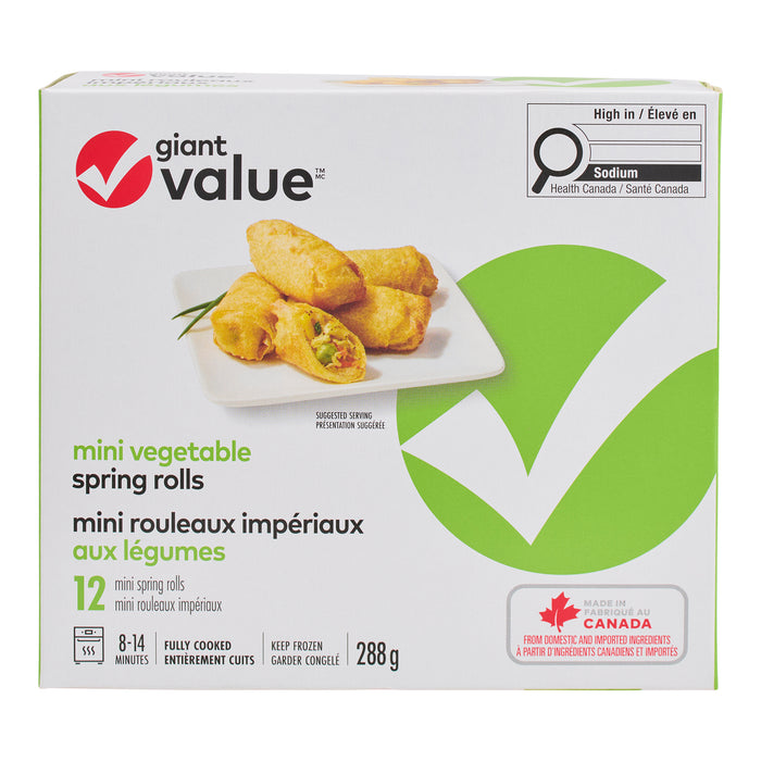 Mini rouleaux de printemps aux légumes Giant Value, emb. de 12