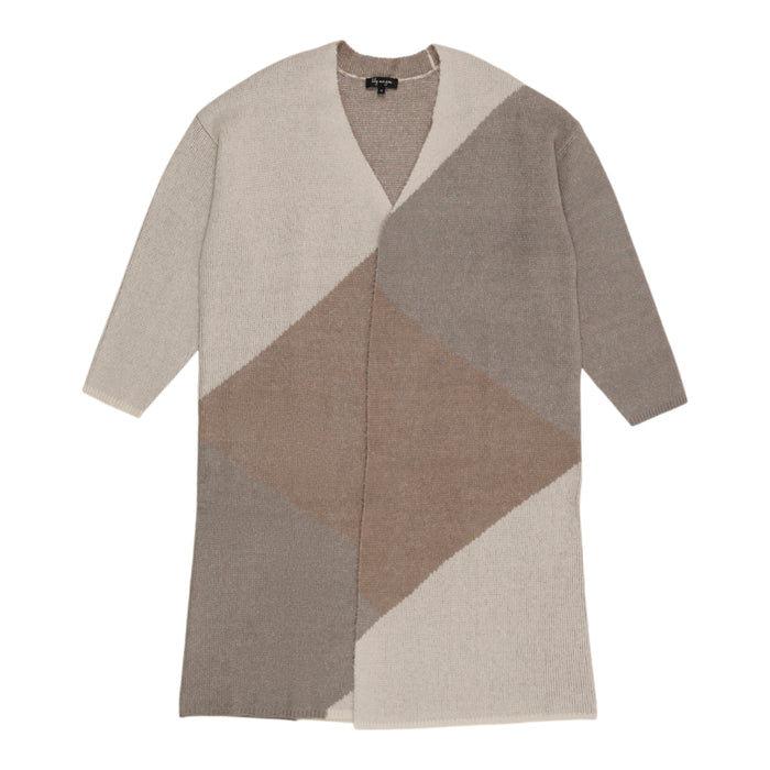 lily morgan Women's Plus Long Jacquard Cardigan