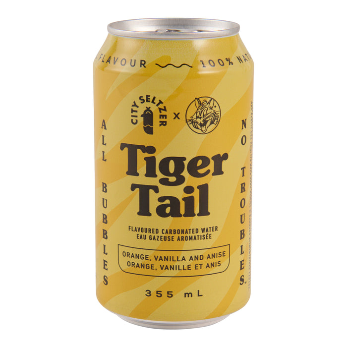 City Seltzer eau gazeuse aromatisée Tiger Tail, 355 ml