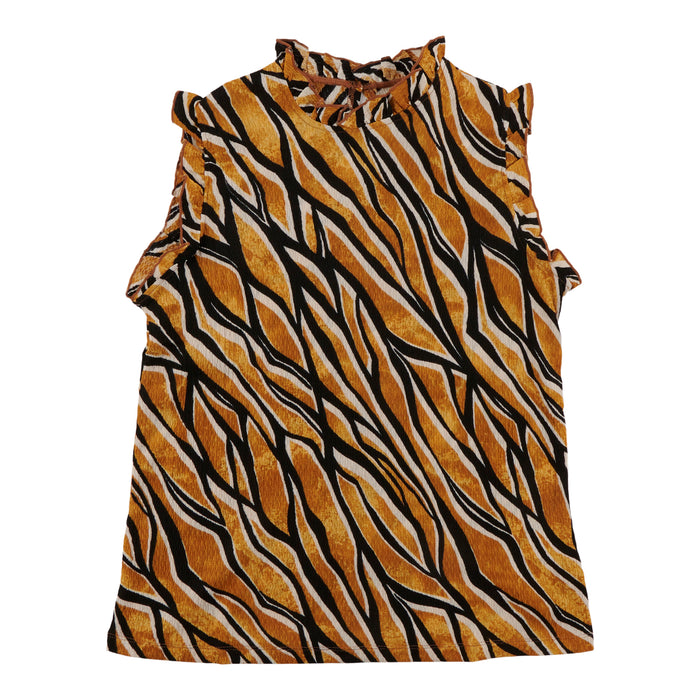 Women's Casual High Neck Ruffled Tank Top