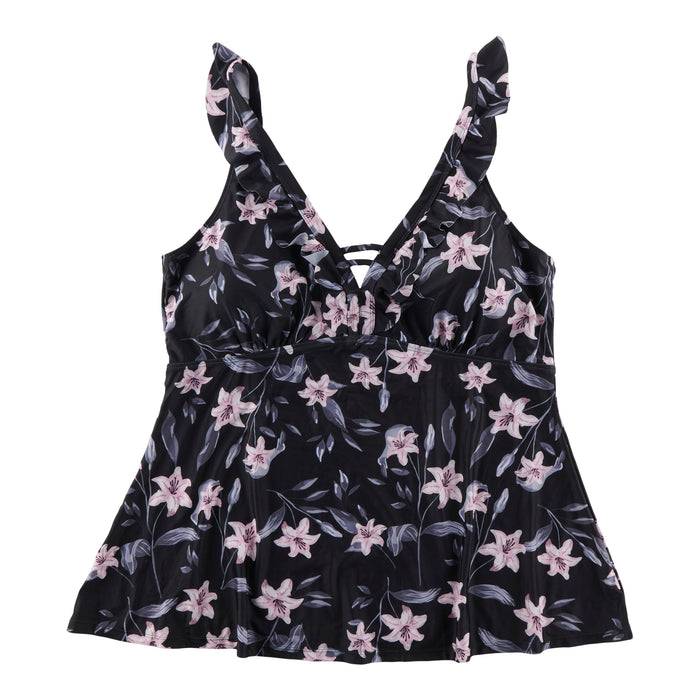 ACX Active Women's Plus Ruffle Tankini