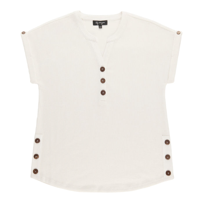 lily morgan Women's Top with Coconut Button