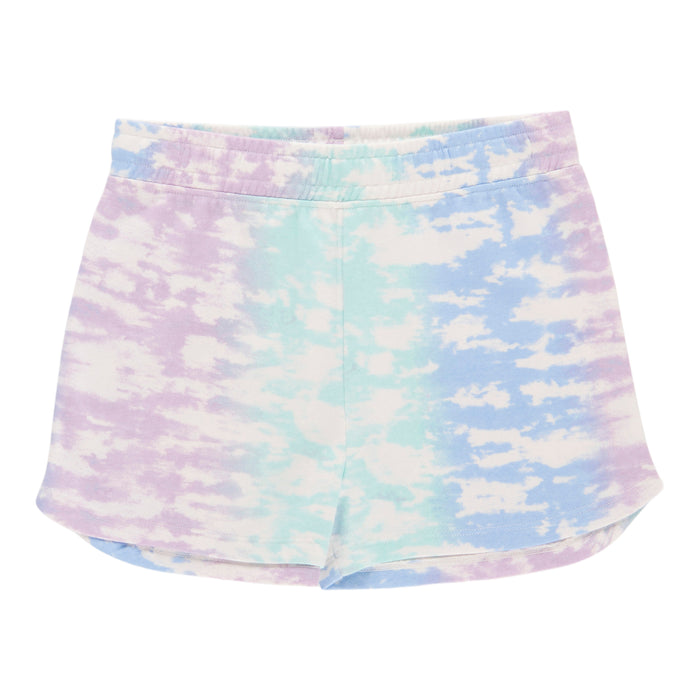 BELLA & BIRDIE Girls' Rainbow Fun Tie-Dye Shorts