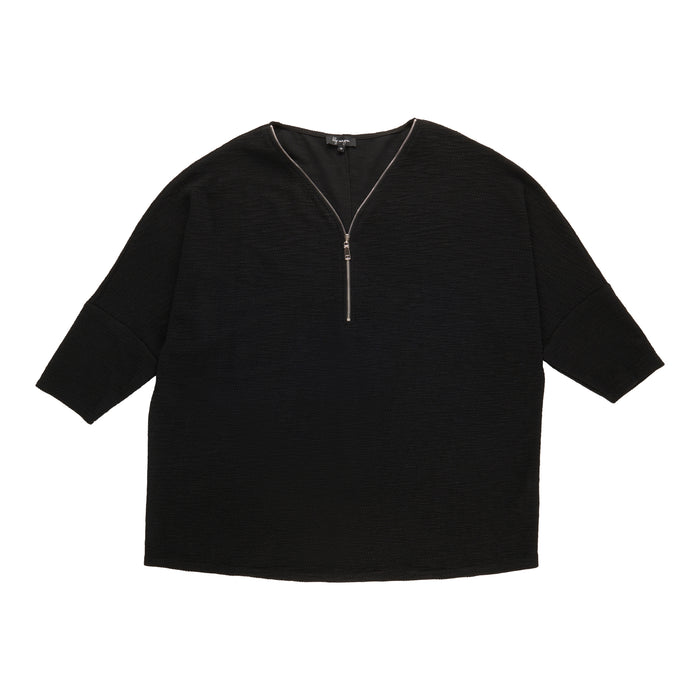 lily morgan Women's Plus Top with Zipper Detail