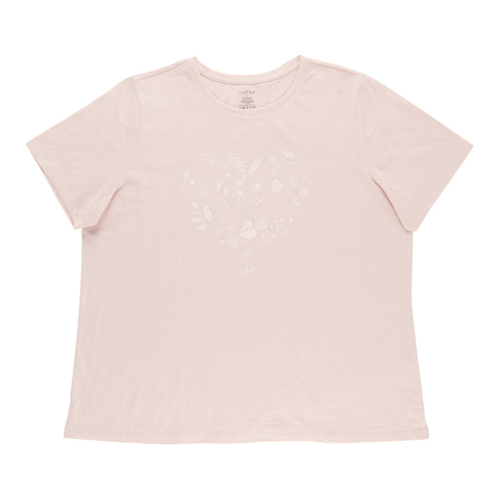T-shirt à col rond taille plus mySTYLE pour femmes