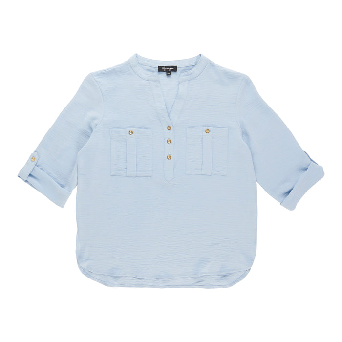 Blouse aérée à manches longues lily morgan pour femmes
