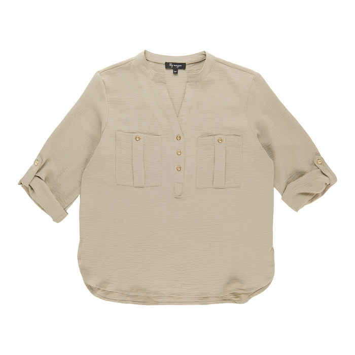 lily morgan Women's Long Sleeve Airflow Blouse