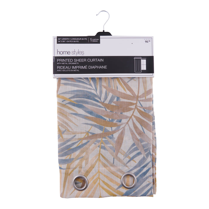 Voilage imprimé HomeStyles – 54 po x 84 po