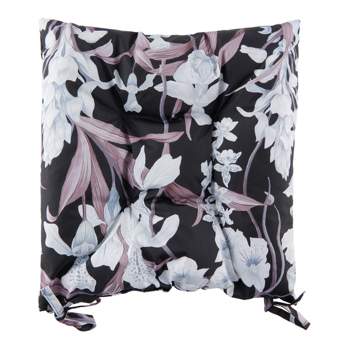 Outdoor Printed Tufted Chair Pad, 15-in x 15-in.