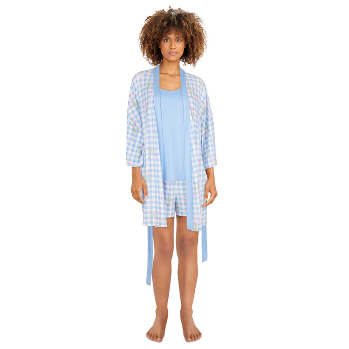 Carisma Women's Robe and PJ Set, 4-Piece