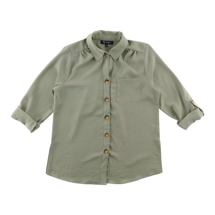 Blouse à gros boutons lily morgan pour femmes 