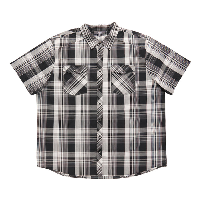 Chemise à manches courtes et à boutons-pression taille forte Mountain Ridge pour hommes