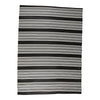 Tapis d'extérieur rayé - noir/blanc, 5 pi x 7 pi