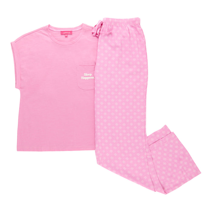 Ensemble de pyjama à manches chauve-souris Carisma pour femmes, 2 pièces