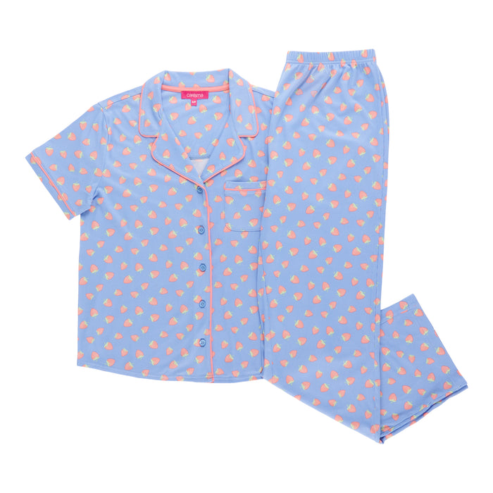 Carisma Women's Mom & Me Tailored Short Sleeve PJ Set, 2-Piece