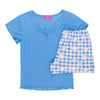 Carisma Women's Ribbed Scooped Boxer PJ Set, 2-Piece