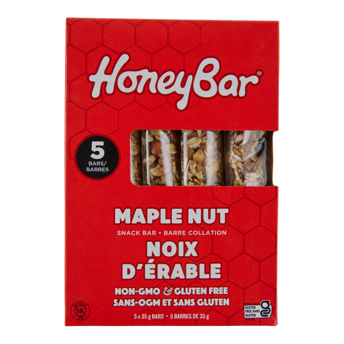 HoneyBar Maple Nut Bar, 5-Pack