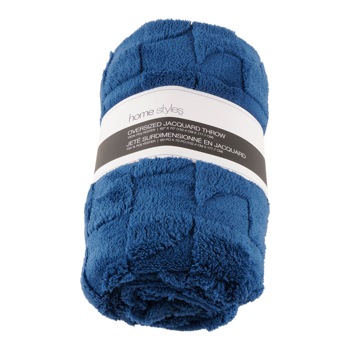 Jeté surdimensionné en jacquard HomeStyles – 60 po x 70 po