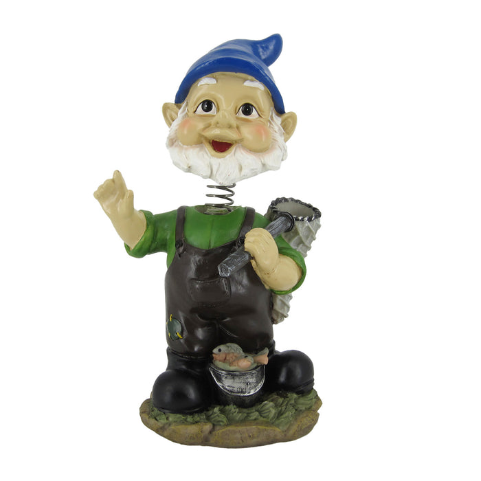 Gnome de jardin à tête branlante HomeStyles, 8 po