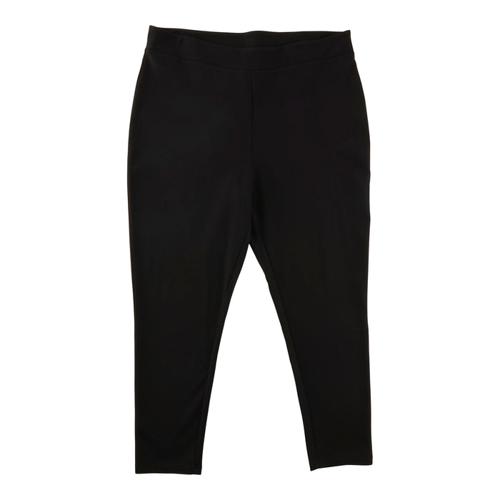 lily morgan Women's Plus Black Ponte Pants