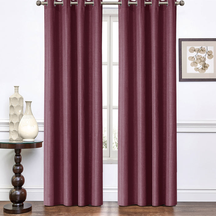Rideau en jacquard de lin, 52 po x 84 po