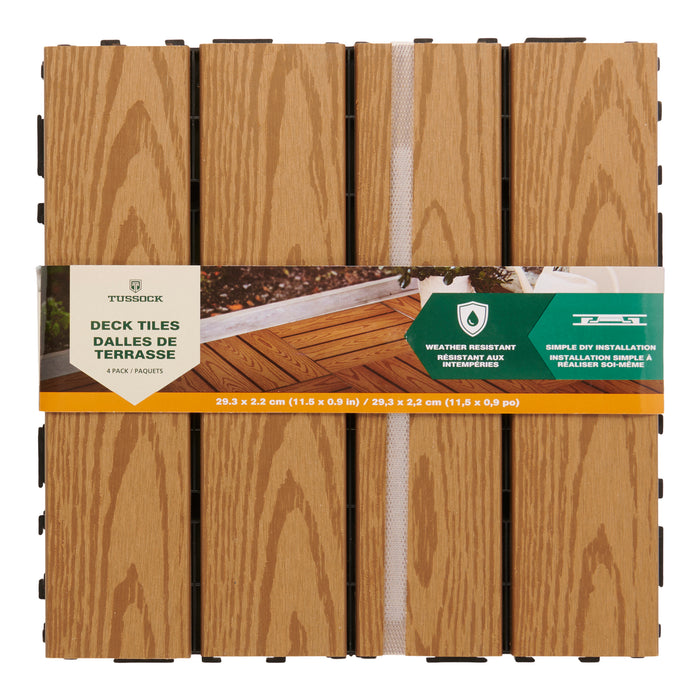 Carreaux de terrasse, de balcon et de jardin - 11,5 po, emb. de 4