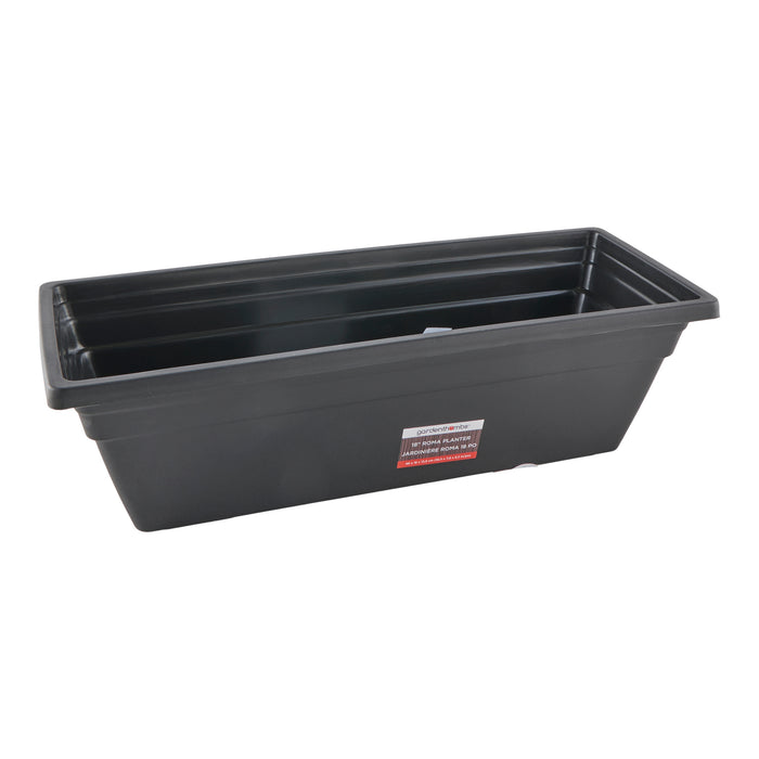 Roma Planter, 18-in x 7-in x 6.5-in.