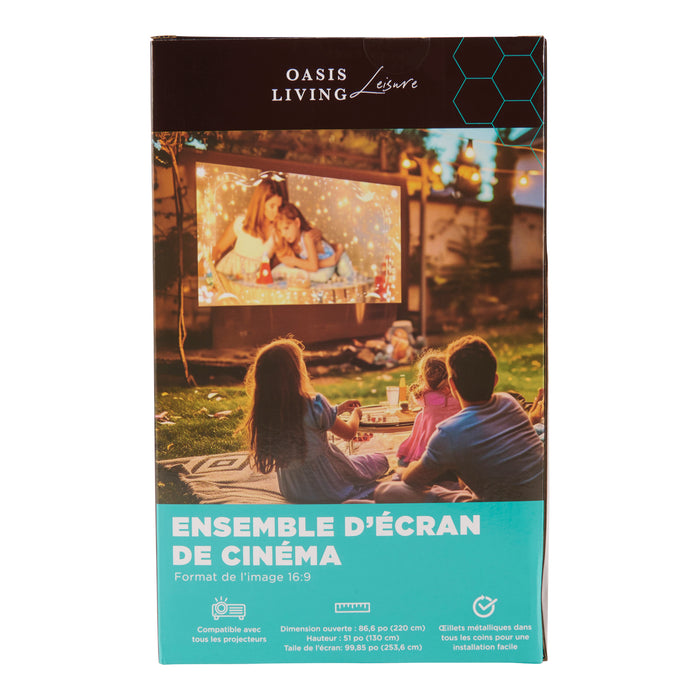 Trousse d'écran de cinéma, 52 po x 100 po