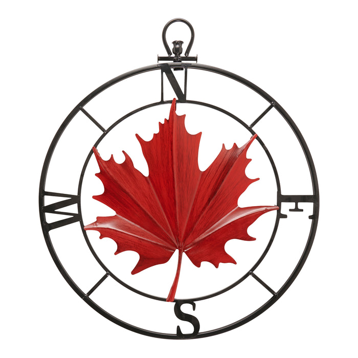 Maple Leaf Compass Wall Décor, 20-in x 22-in.