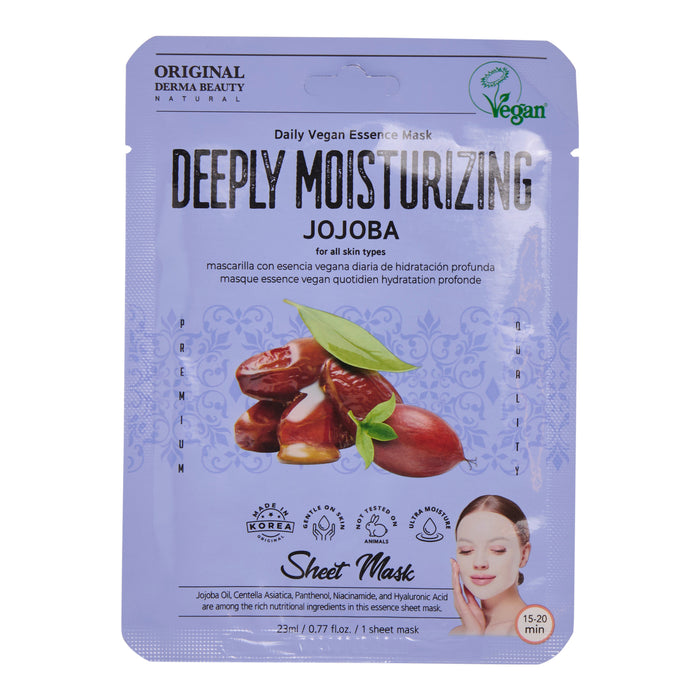 Masque au jojoba ultrahydratant Original Derma Beauty, paquet de 1