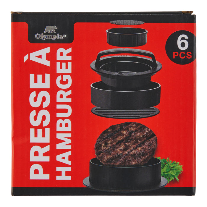 Olympia BBQ Burger Press Set, 6-Piece