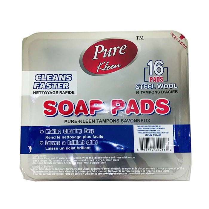 Tampons à récurer Pure Kleen, paquet de 16
