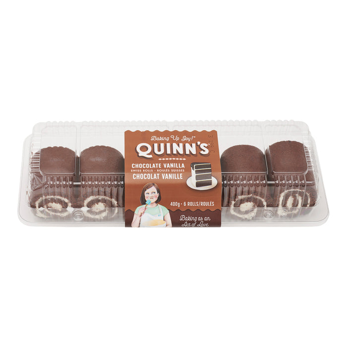 Quinn's Chocolate Vanilla Swiss Rolls, 400 g