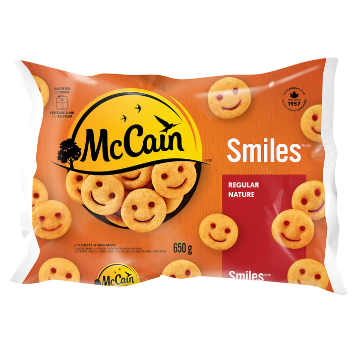McCain Smiles Fried Crispy Mashed Potato Shapes Regular, 650 g