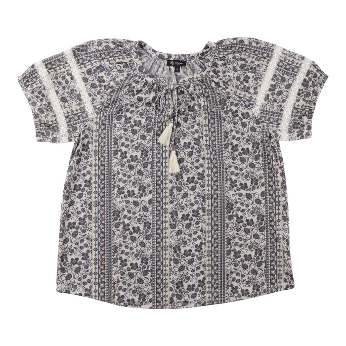 lily morgan Women's Plus V-Neck Tie-Front Blouse